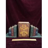 Pair of bookend together with book display box.