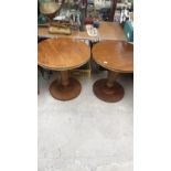 Pair Of Heavy Pedestal Tables Top Quality