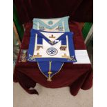 Selection Masonic Regalia Including Provincial Apron and Sash Masonic Jewels. and Apron as Listed