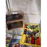 Small lot of die cast models together with 2 boxed army models.