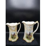 2 Royal Fenton ware pheasant scene jugs.