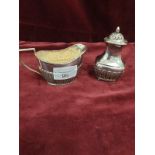 Silver Hallmarked Creme Jug and Silver Hallmarked Pepperet 94.88 Grams