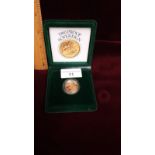 Proof Gold full sovereign dated 1980 in Original Case Sealed Mint.
