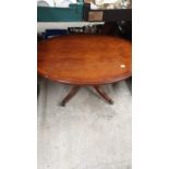 Large Oval Coffee Table With Lion Paw Casters.