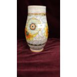 Large Charlotte Rhead Signed Tube Lined Vase 26ch High Very Small Chip To Base. No Cracks
