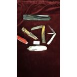 5 Assorted Knifes and Cut Throat Razor