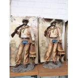2 collectable Leonardo cowboy figures with parcial box. Af