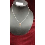 Polish Hallmarked Journey Pendant Set With Baltic Amber Town Mark For Gdansk 16 inch Baby Belcher