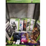 Shelf of xbox 360 games.