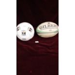 Signed Kilmarnock Football And Rugby Ball.