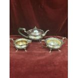Large Impressive Elkington & Co Birmingham Silver Hallmarked Tea Set Tea Pot 29 l x 17d x14h,