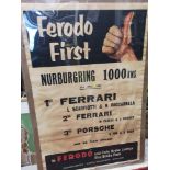 Large ferodo first advertising picture in frame needs attention.