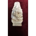 Jade Style Buddha With 2 Holes To Top Possibly Netsuke