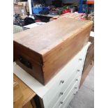 Antique wooden tool chest.