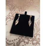 Pair of 9ct gold 375 Hall Marked earrings.