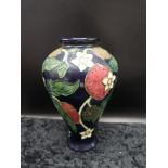 Anne Rowe pottery tube lined vase in moorcroft style.