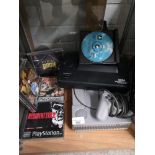 Playstation one console with games together with Sega master system. Not tested Sega.