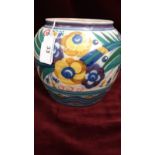 Large Stunning Rare Poole Pottery Early Carter Stable Adams Vase Signed Ay Artist Dorothy James