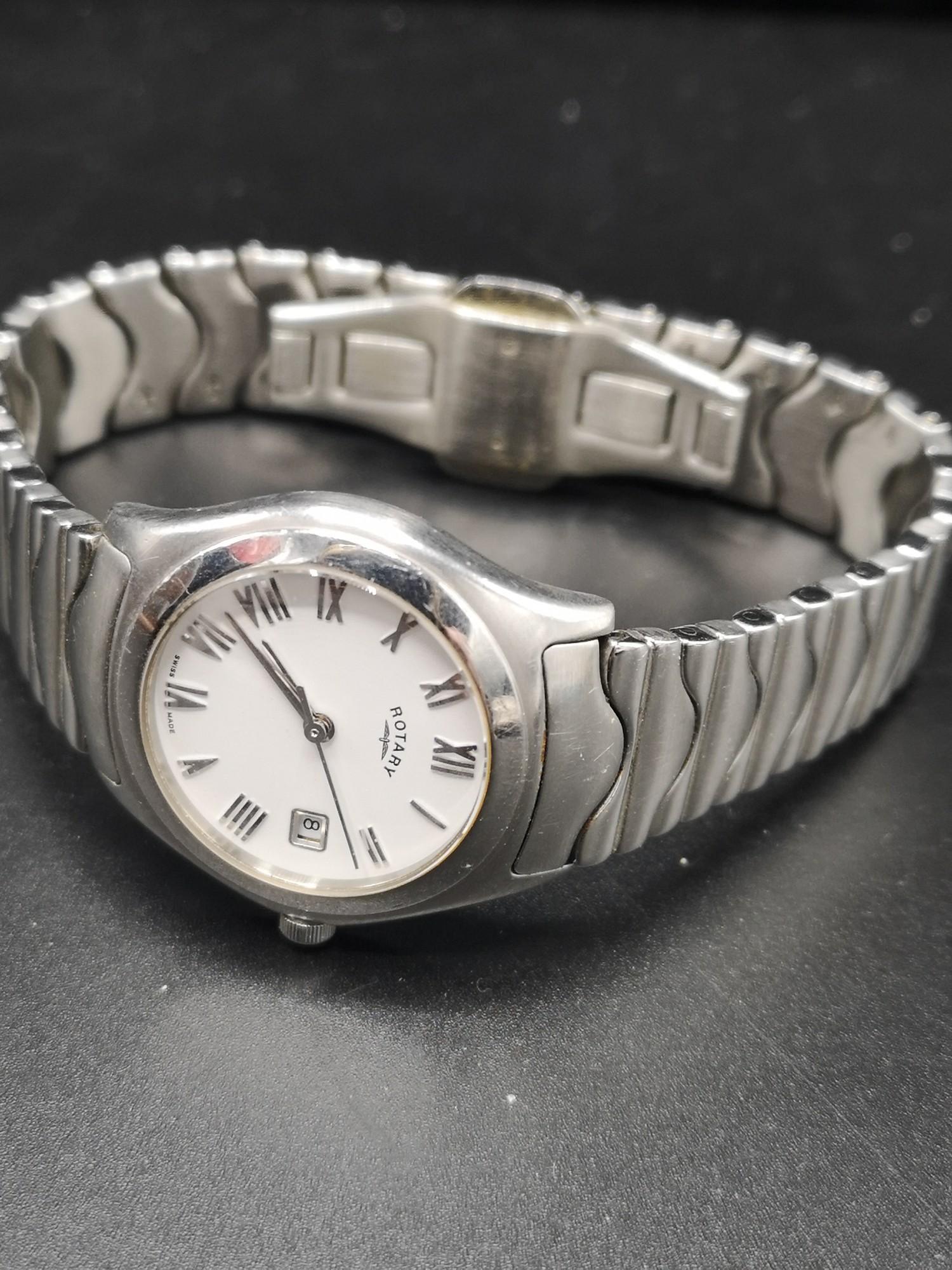 Rotary ladies stainless steel watch serial number 11467. Needs battery. - Image 2 of 2