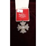 Sterling silver Reed and Barton large silver Christmas tree decoration with original box.