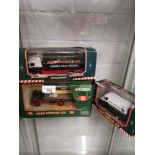 3 Boxed Corgi Eddie Stobart truck models .