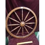 Vintage style cart wheel.