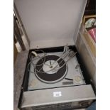 Vintage record turntable.