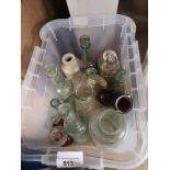 Box of old bottles