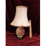 Large Moorcroft Pink Magnolia Lamp Base And Original Shade 45cm