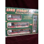 Boxed Corgi Eddie Stobart truck set with play mat .