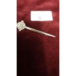 Large silver Hall marked celtic kilt pin by Robert alison Glasgow Hall marked.