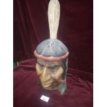 Large Indian head bust.