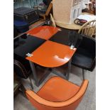 Retro Table with 4 chairs in need of attention .