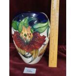 Beautiful Moorcroft Anna Lilly Vase 18cm Signed