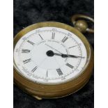 Vintage 1930s pocket watch swiss made . untested no key .