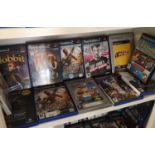 Shelf of playstation 2 Games.