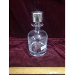 Silver Hall marked sheffield topped decanter makers Robert Carr Ltd.