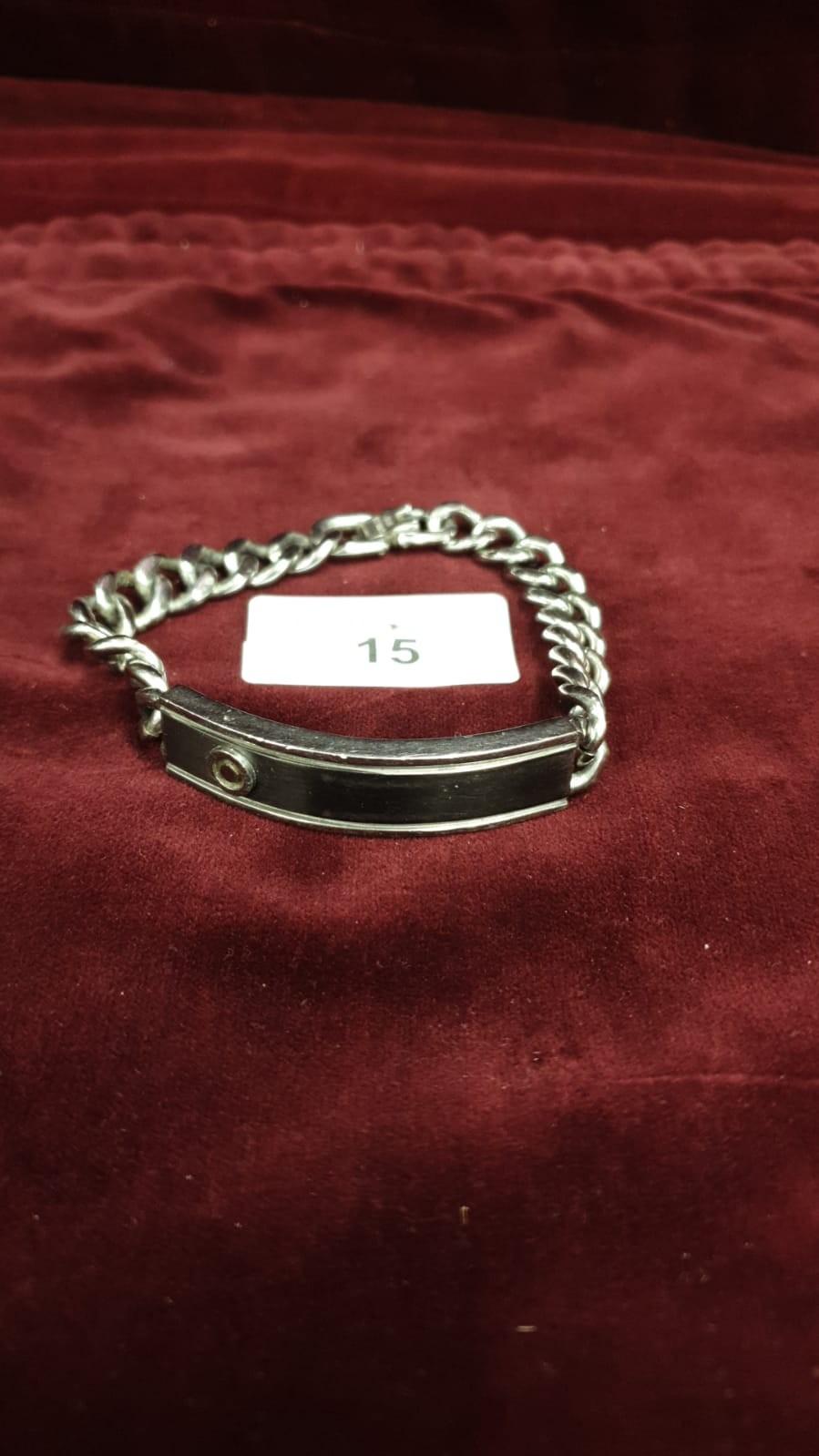 Stainless steel Ben sherman id bracelet.