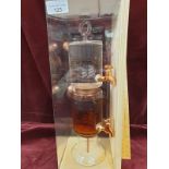 Rare Whisky /Gin Sealed Double Decanter With Glass Ships Inside Decanters Inside Wood and Perspex