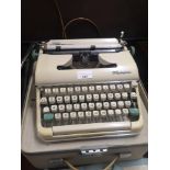 German olympia typewriter with case.
