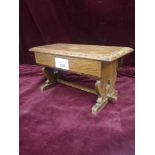 Small arts and crafts stool jewellery box.