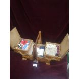 Vintage sewing box and contents.