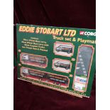 Boxed Corgi Eddie Stobart truck set with play mat .