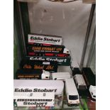 Shelf of eddie stobart truck models .