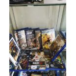 Shelf of ps2 games.
