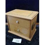 Mauchline ware apprentice jewellery box with Dunkeld foliage.