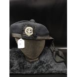 Vintage Boys brigade hat with badge .