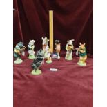 Rare Beswick Pig Band With Instruments 8 Figures.