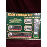 Boxed Corgi Eddie Stobart truck set with play mat .