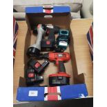 Box of power drill s etc.